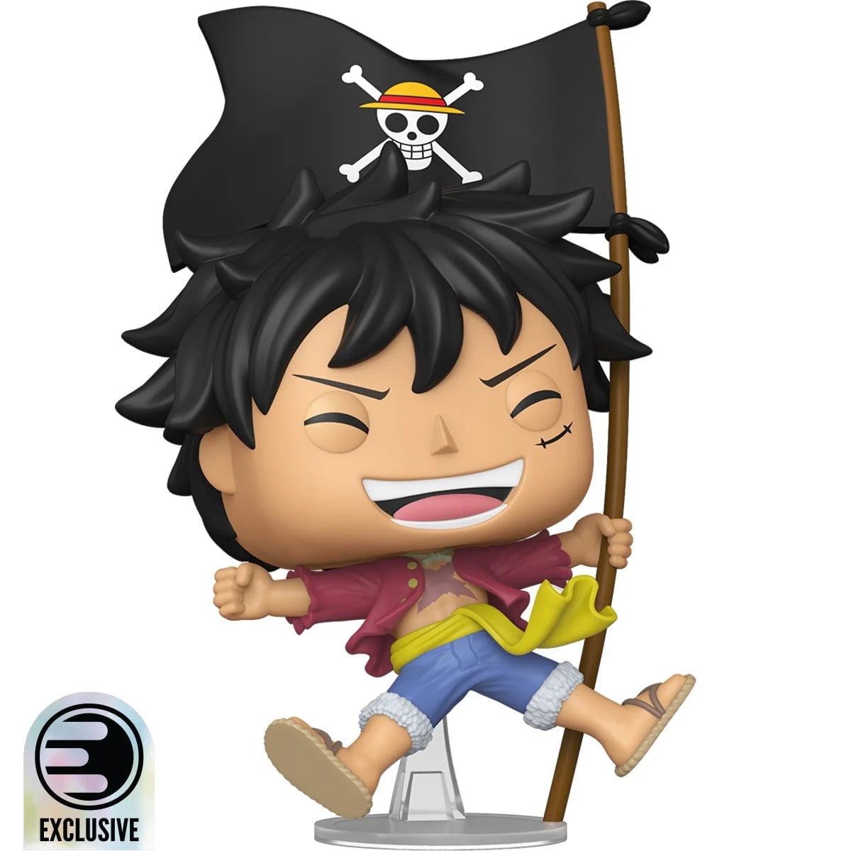 FUNKO POP! ANIME: ONE PIECE - MONKEY D. LUFFY WITH FLAG 2214 (EED EXCLUSIVE) - 1