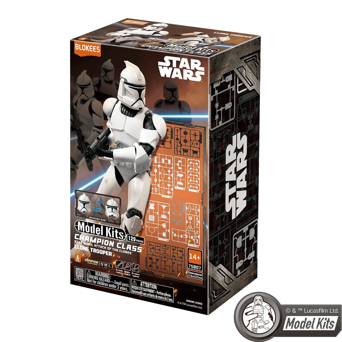 BLOKEES: STAR WARS: ATTACK OF THE CLONES - CLONE TROOPER CHAMPION CLASS 07 (MODEL KIT) - 6