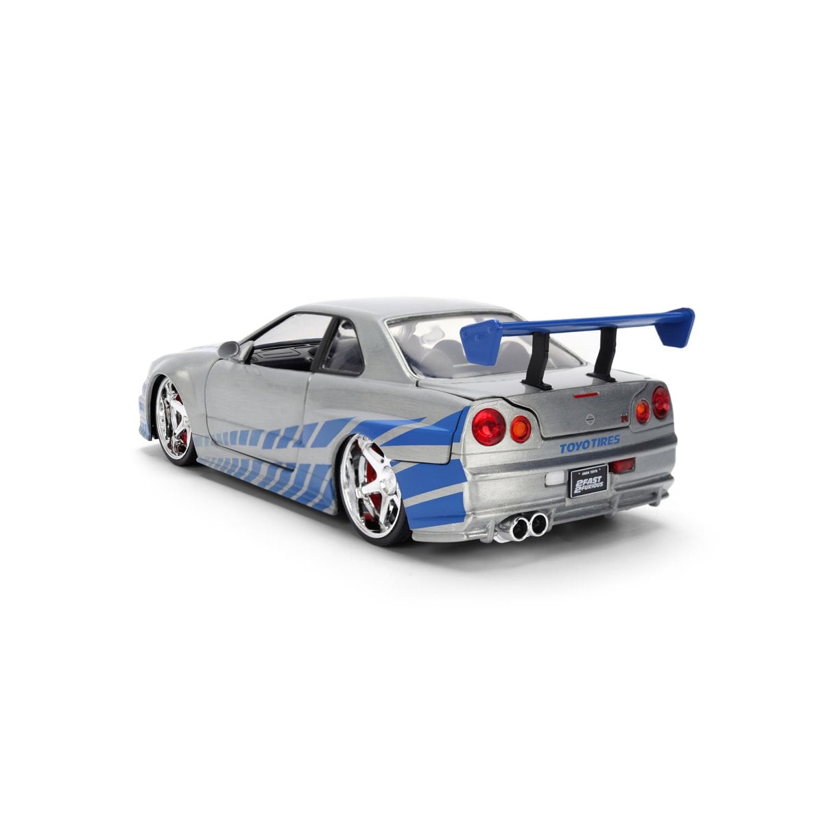 JADA: DIE-CAST METAL VEHICLE | FAST AND FURIOUS 25TH ANNIVERSARY - BRIAN'S NISSAN SKYLINE GT-R - ESCALA 1:24 - 6
