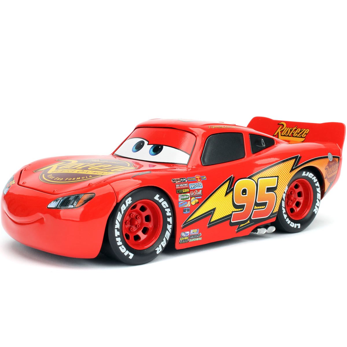 JADA: DIE-CAST METAL VEHICLE WITH TIRE RACK | DISNEY PIXAR CARS 3 - LIGHTNING MCQUEEN - ESCALA 1:24 - 4