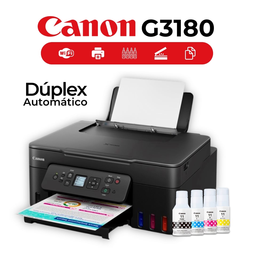 IMPRESORA CANON MULTIFUNCIONAL PIXMA G3180 * DÚPLEX - 1