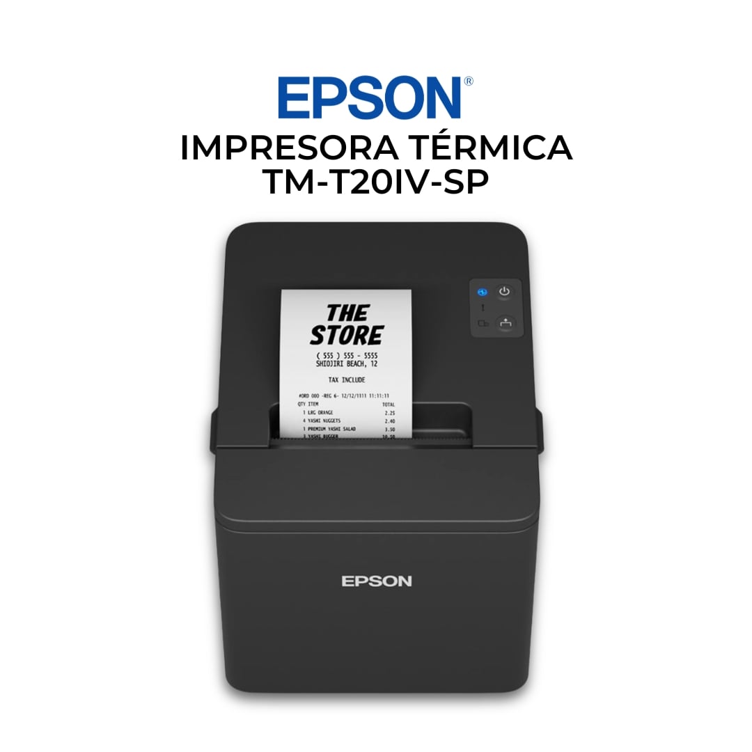 IMPRESORA TÉRMICA EPSON TM-T20IV-SP, USB+ETHERNET+SERIAL (RS-232C) - 1