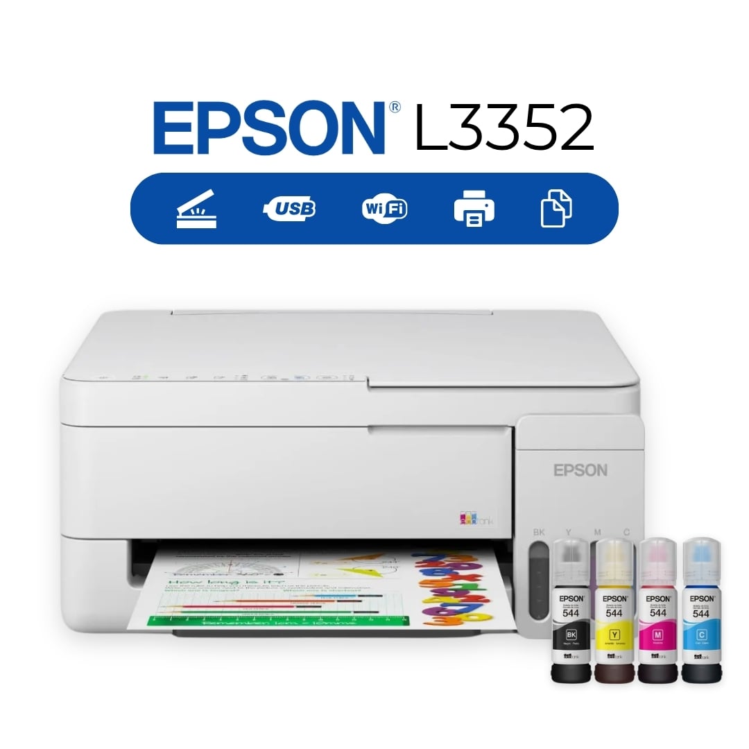 IMPRESORA EPSON ECOTANK L3352 INALÁMBRICA BLANCA - 1