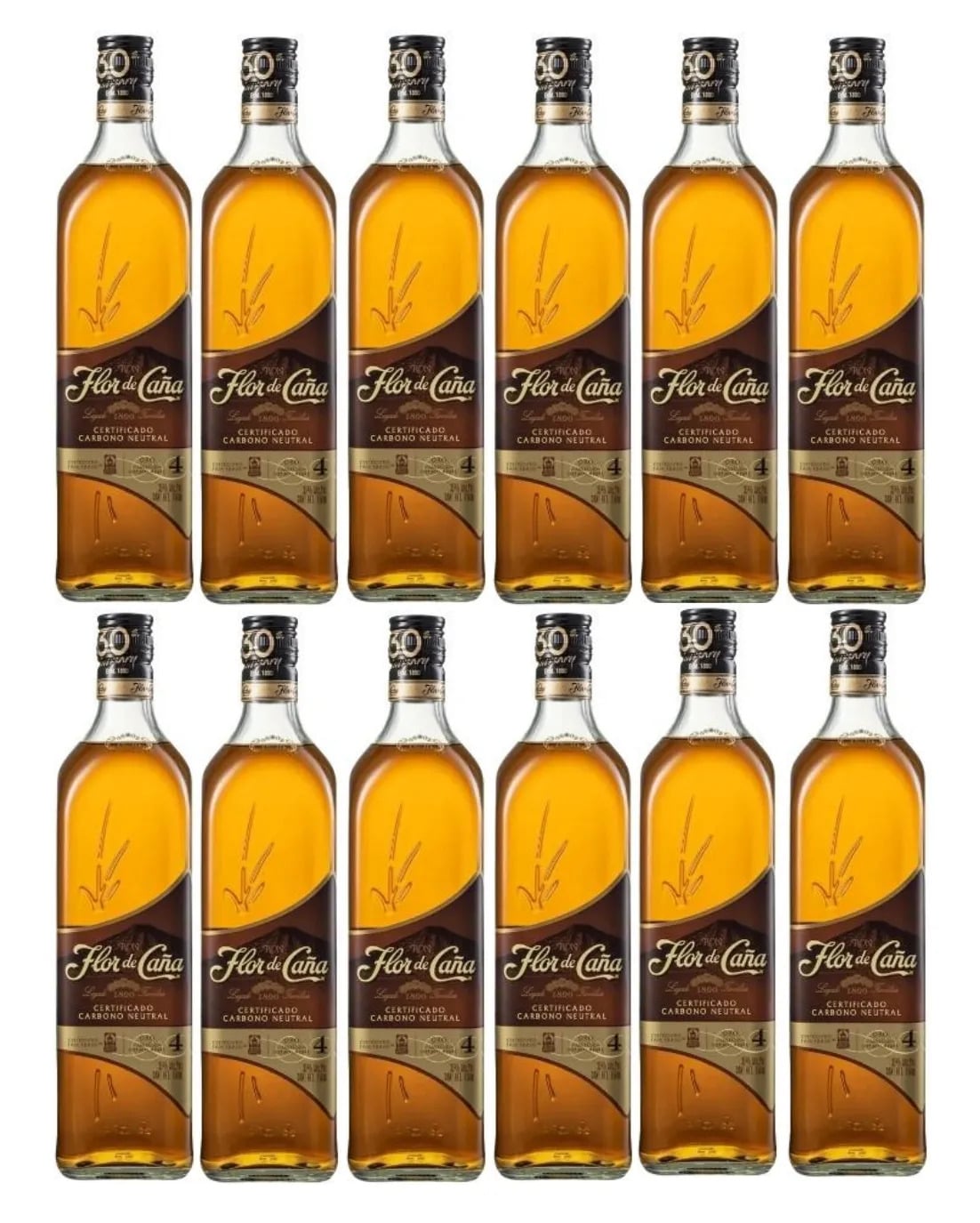 RON FLOR DE CAÑA 4 AÑOS 750ML - 12 UND - 1
