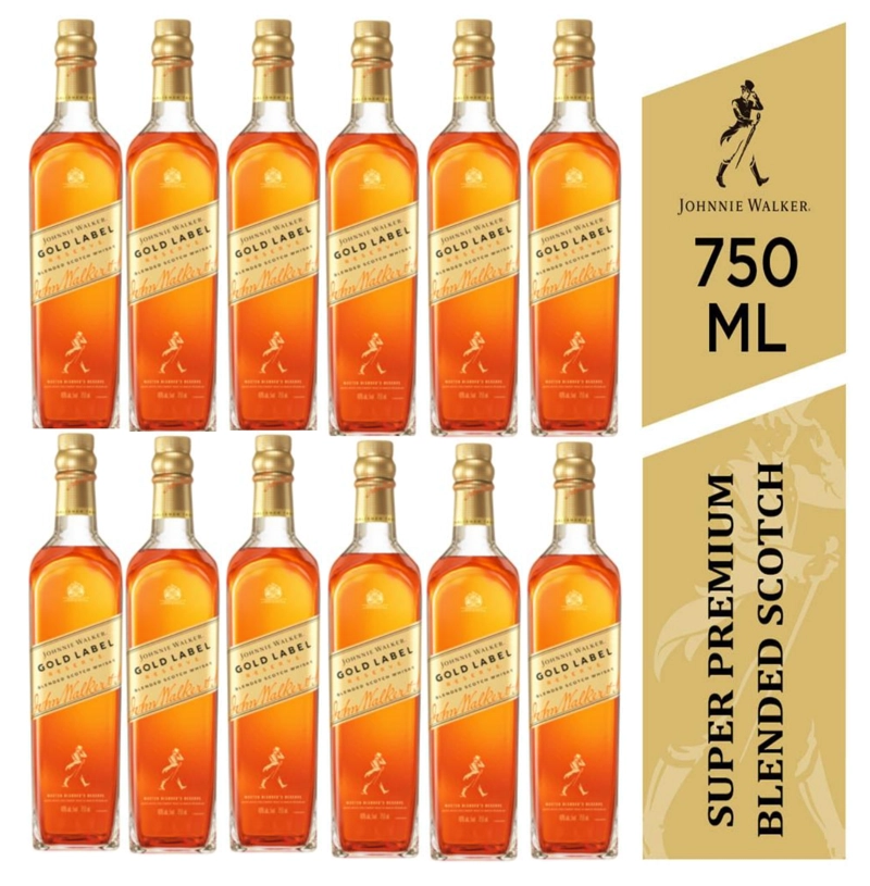 WHISKY JOHNNIE WALKER GOLD LABEL 750ML - 12 UND - 1