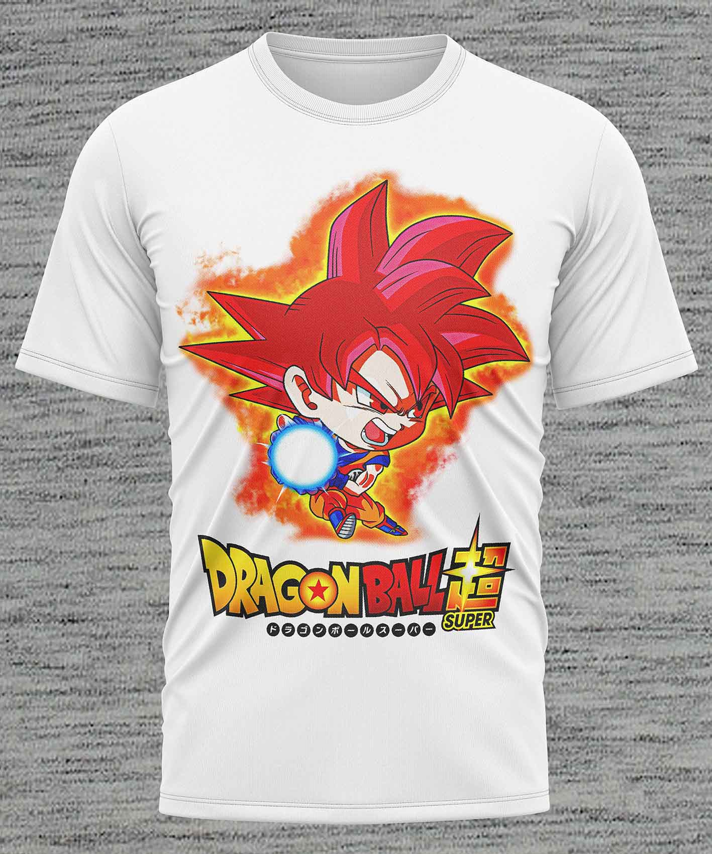 POLO MANGA CORTA UNISEX BLANCO ANIME CLUBDESIGN DRAGON BALL GOKU - 1