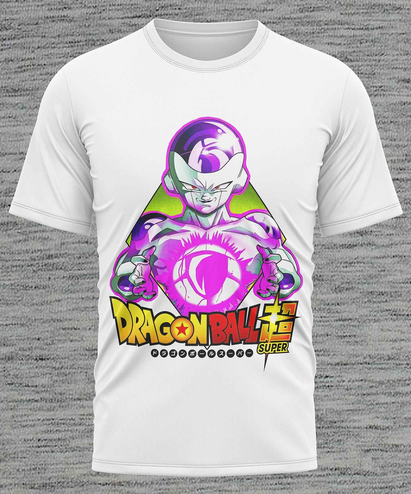 POLO MANGA CORTA UNISEX BLANCO ANIME CLUBDESIGN DRAGON BALL FREEZER - 1