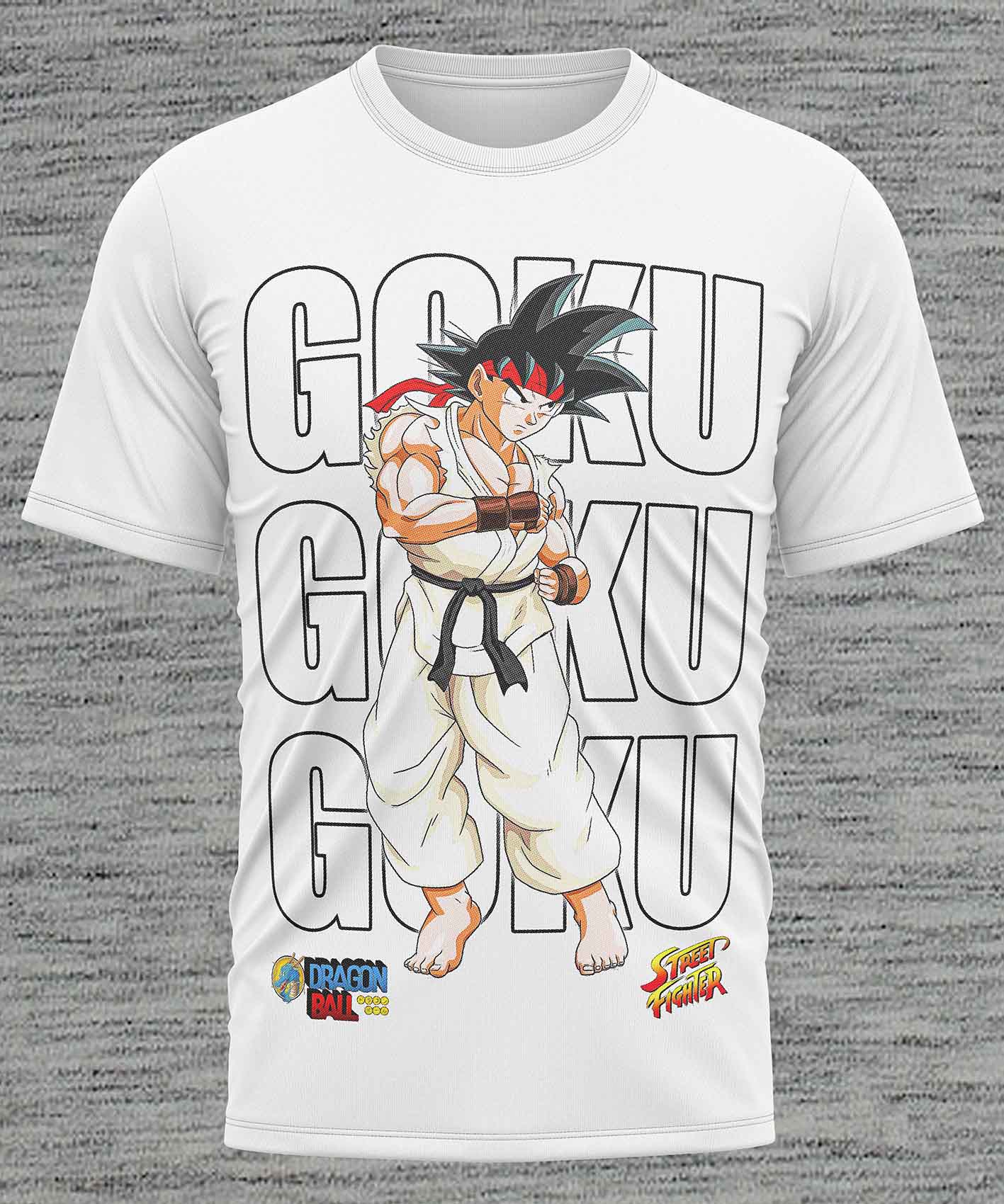 POLO MANGA CORTA UNISEX BLANCO ANIME CLUBDESIGN DRAGON BALL GOKU - 1