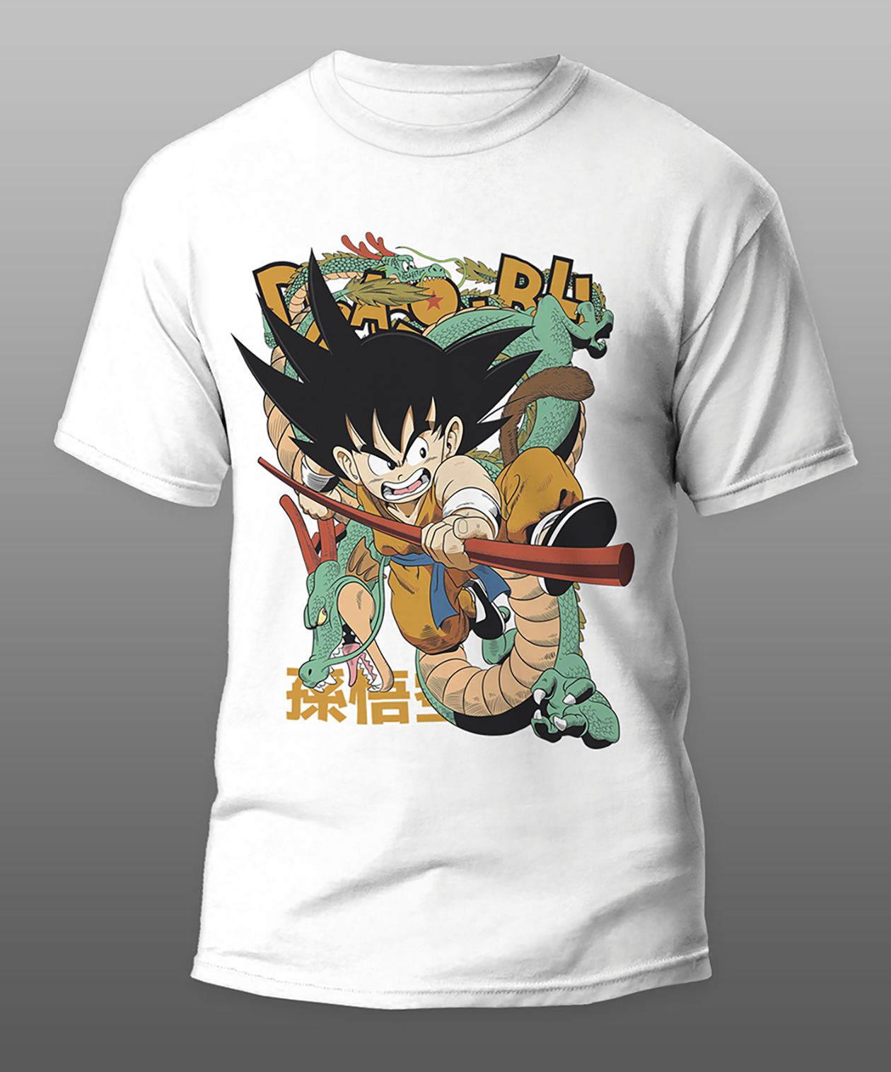 POLO MANGA CORTA UNISEX BLANCO ANIME CLUBDESIGN DRAGON BALL GOKU - 1