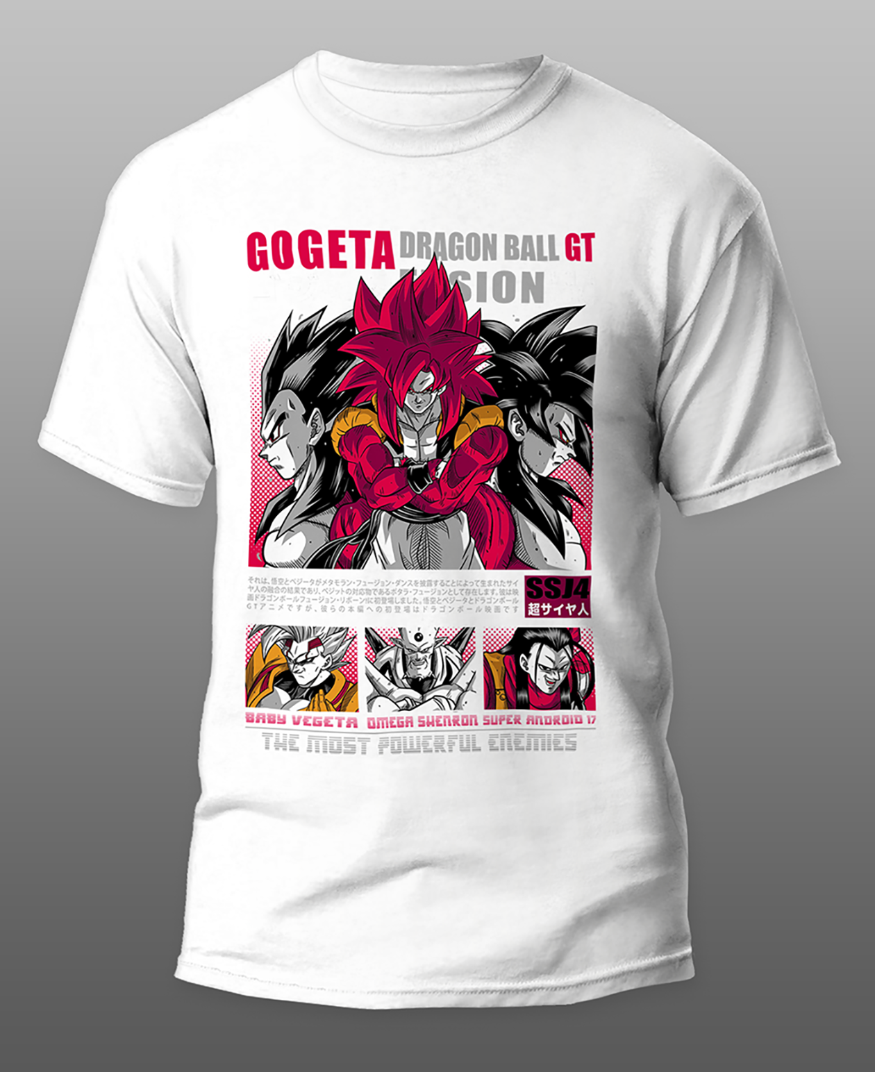 POLO MANGA CORTA UNISEX BLANCO ANIME CLUBDESIGN DRAGON BALL GOGETA - 1