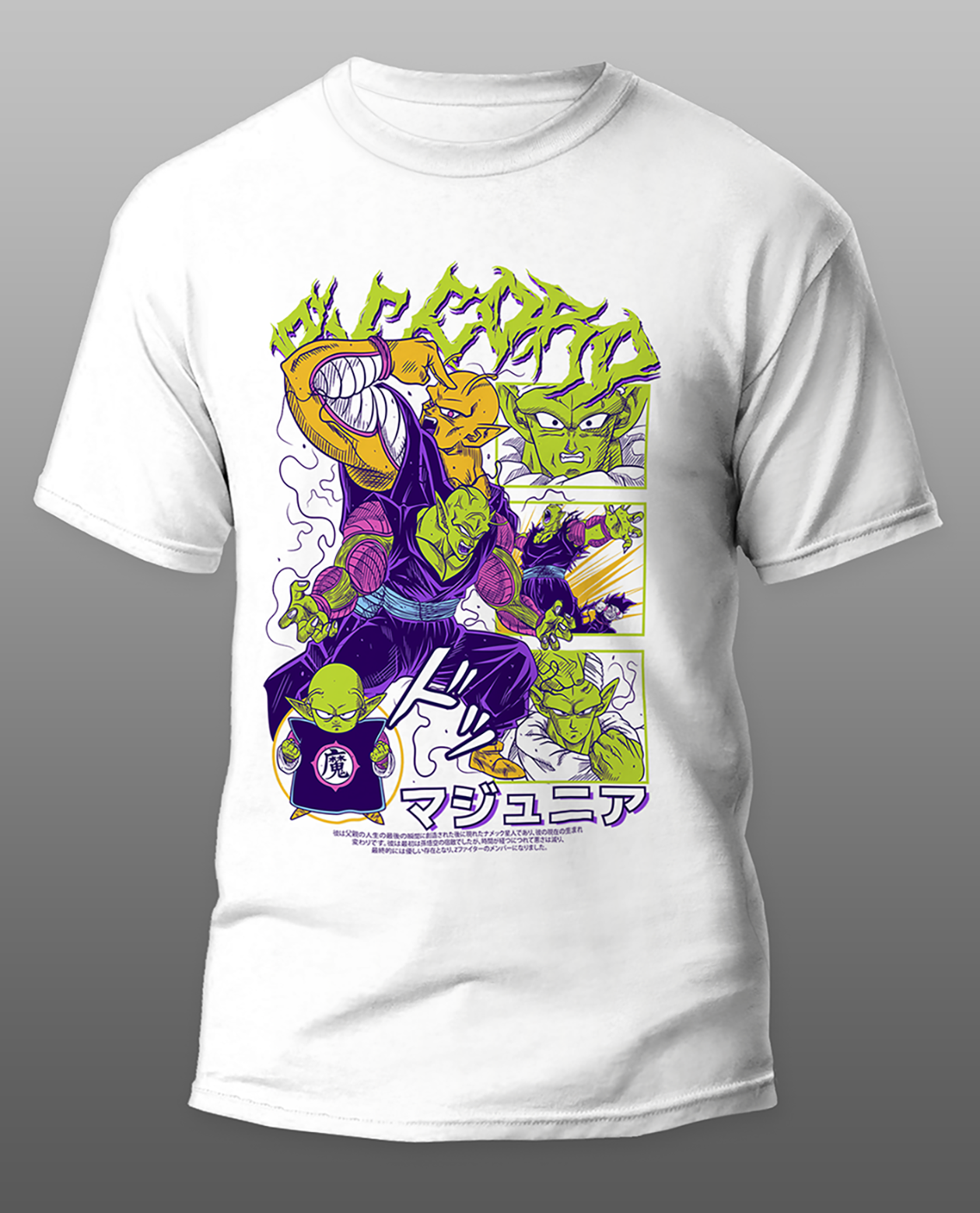 POLO MANGA CORTA UNISEX BLANCO ANIME CLUBDESIGN DRAGON BALL PIKORO - 1