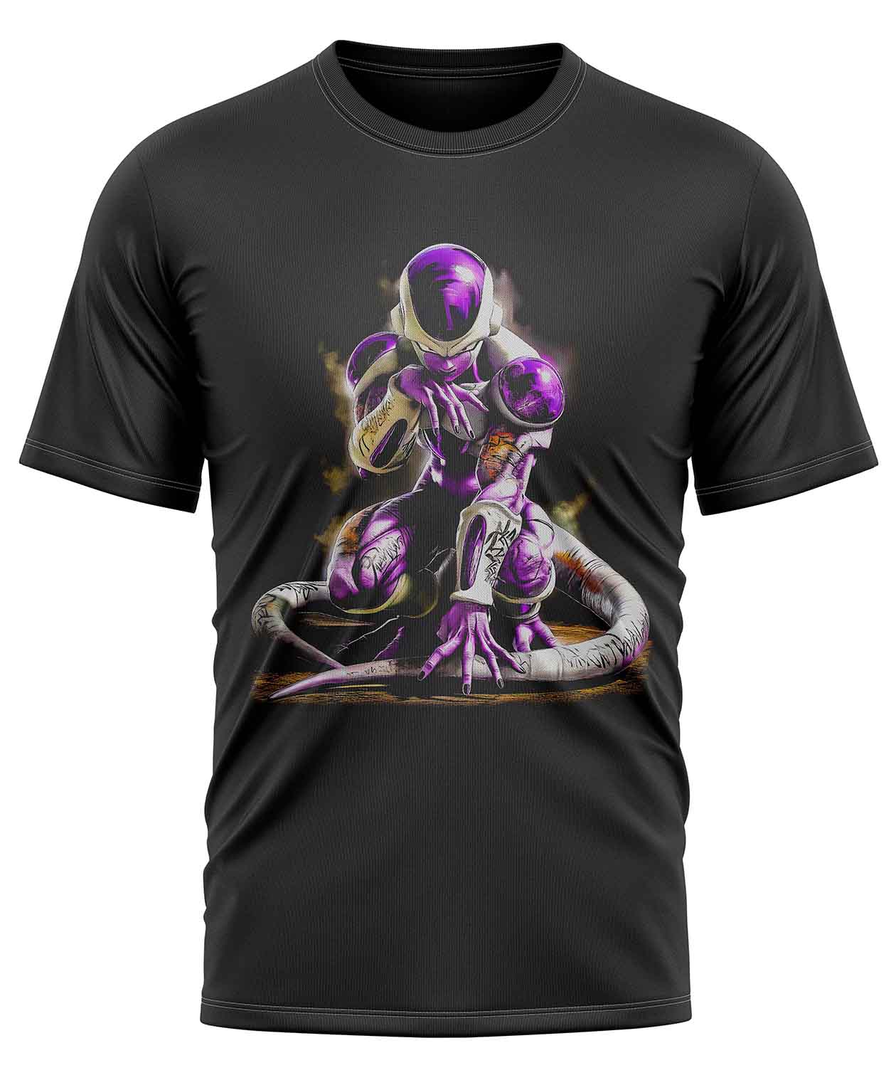 POLO MANGA CORTA UNISEX NEGRO ANIME CLUBDESIGN DRAGON BALL FREEZER - 1