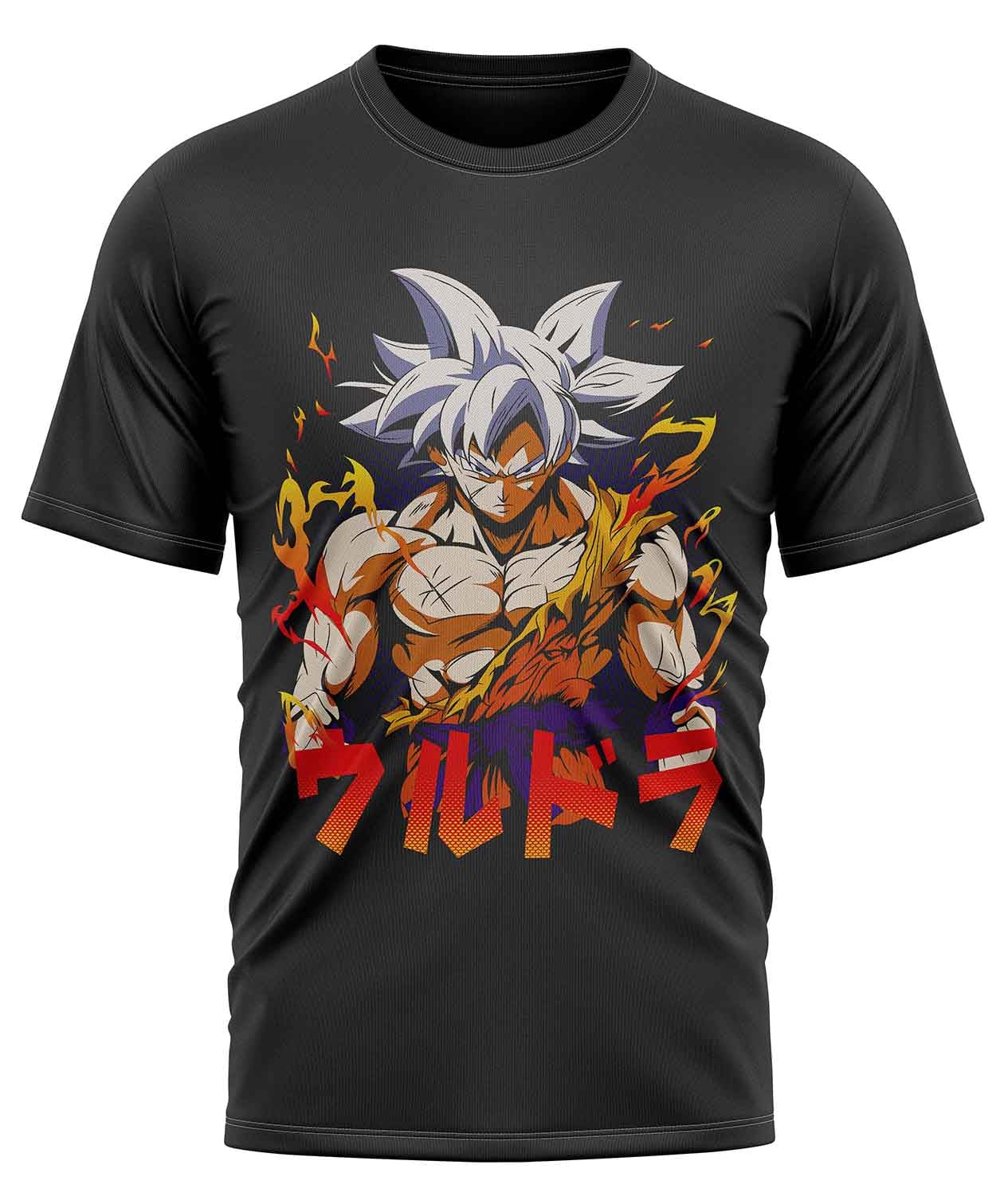 POLO MANGA CORTA UNISEX NEGRO ANIME CLUBDESIGN DRAGON BALL GOKU - 1