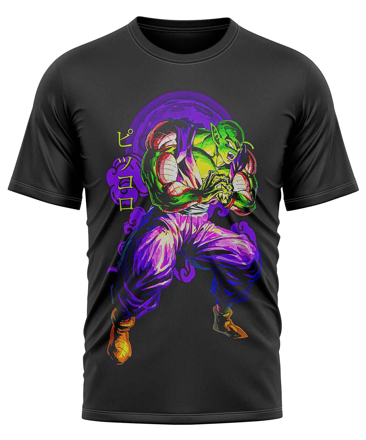 POLO MANGA CORTA UNISEX NEGRO ANIME CLUBDESIGN DRAGON BALL PICCOLO - 1