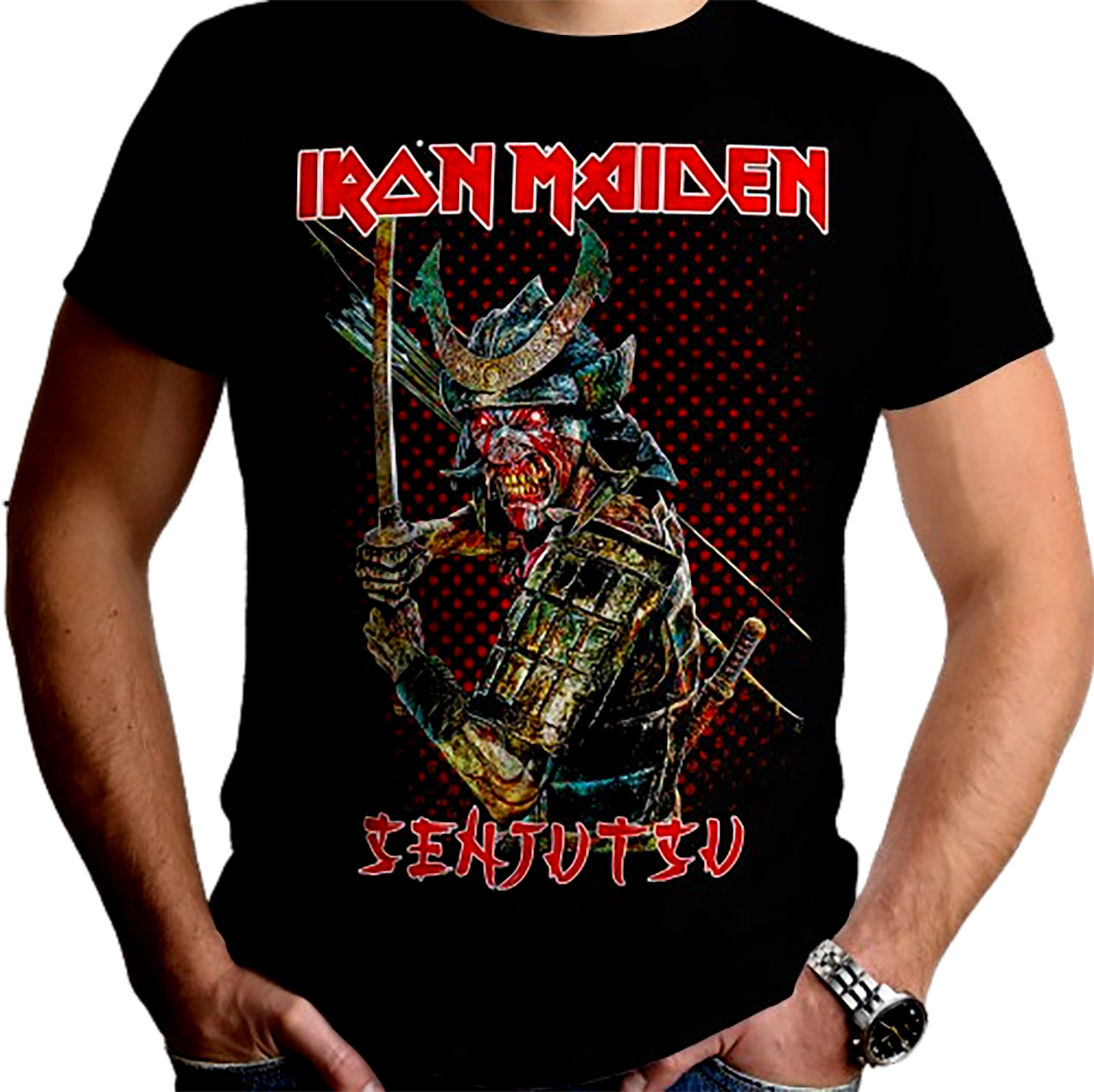 POLO MANGA CORTA UNISEX NEGRO CLUBDESIGN IRON MAIDEN - 1