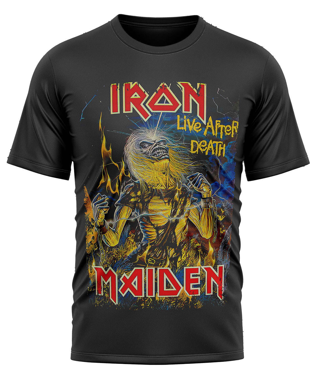 POLO MANGA CORTA UNISEX NEGRO CLUBDESIGN IRON MAIDEN - 1