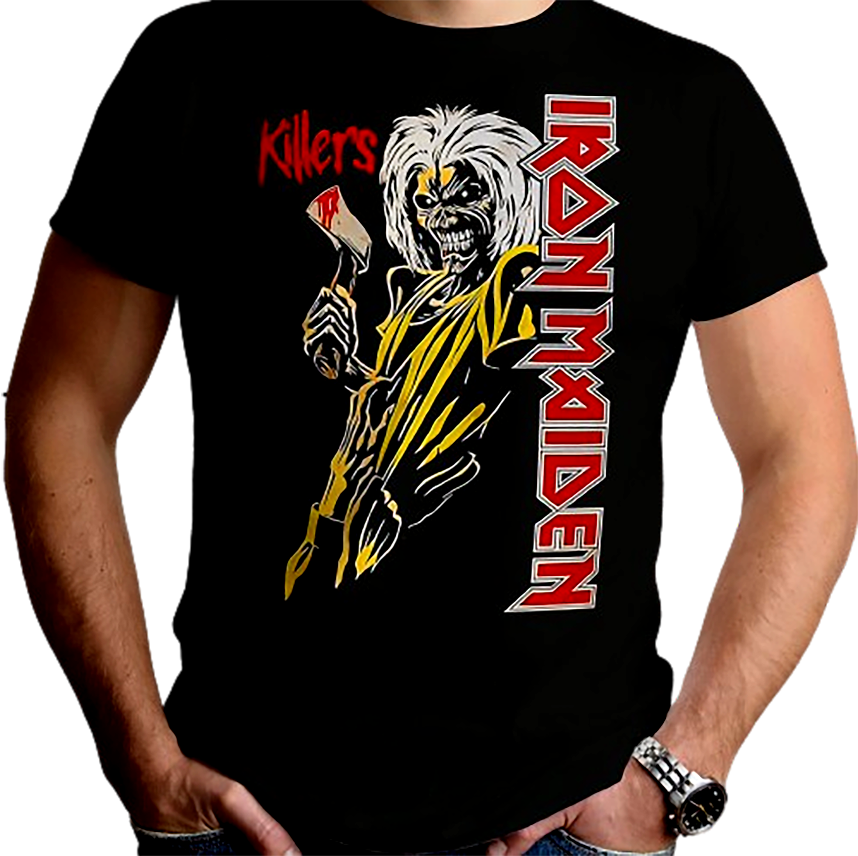 POLO MANGA CORTA UNISEX NEGRO CLUBDESIGN IRON MAIDEN - 1