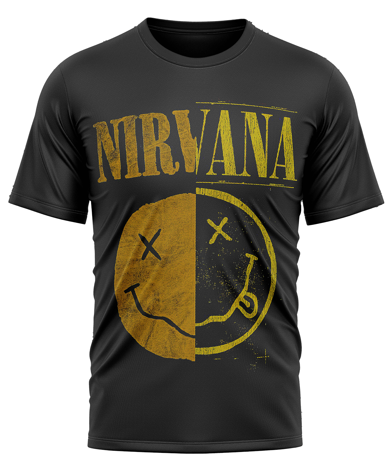 POLO MANGA CORTA UNISEX NEGRO CLUBDESING BANDA ROCK NIRVANA - 1