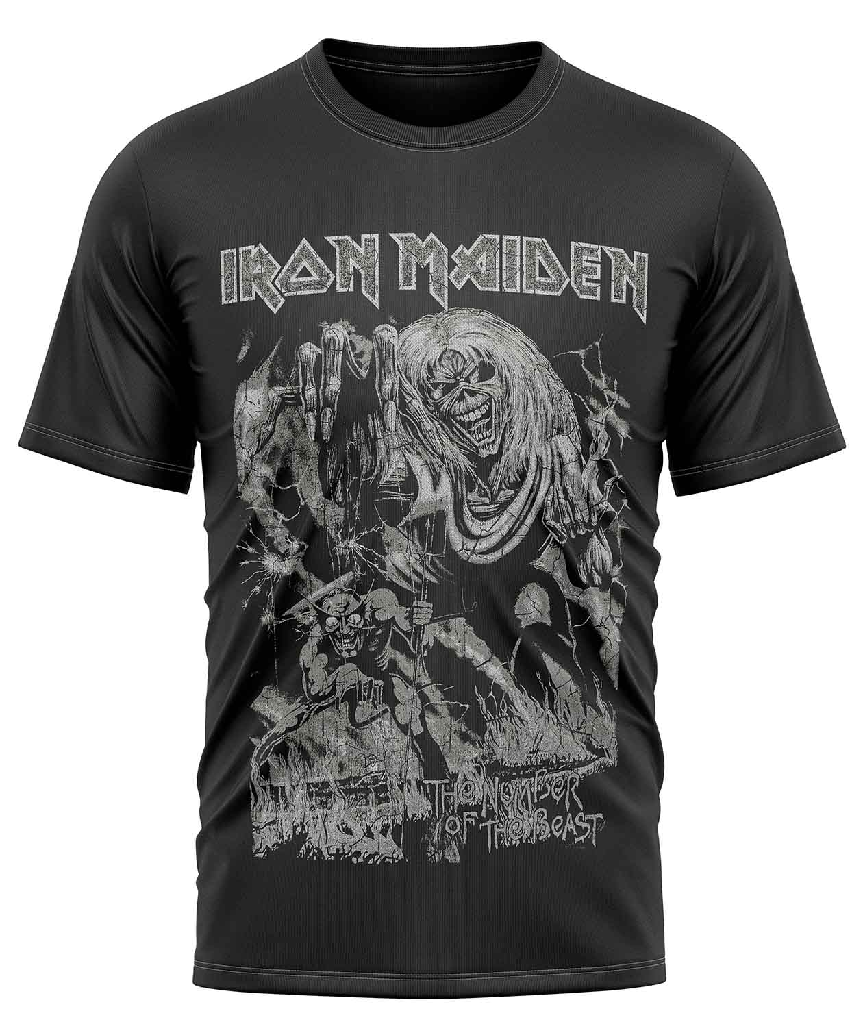 POLO MANGA CORTA UNISEX NEGRO CLUBDESIGN IRON MAIDEN - 1