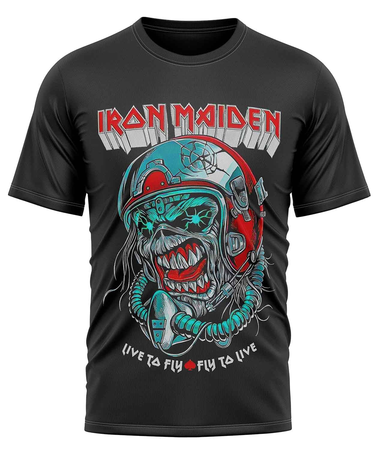 POLO MANGA CORTA UNISEX NEGRO CLUBDESIGN IRON MAIDEN - 1