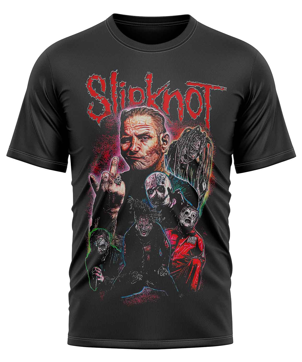 POLO MANGA CORTA HOMBRE NEGRO CLUBDESIGN SLIPKNOT - 1