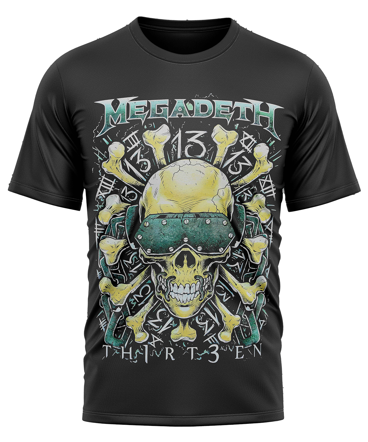 POLO MANGA CORTA HOMBRE NEGRO CLUBDESIGN MEGADETH - 1