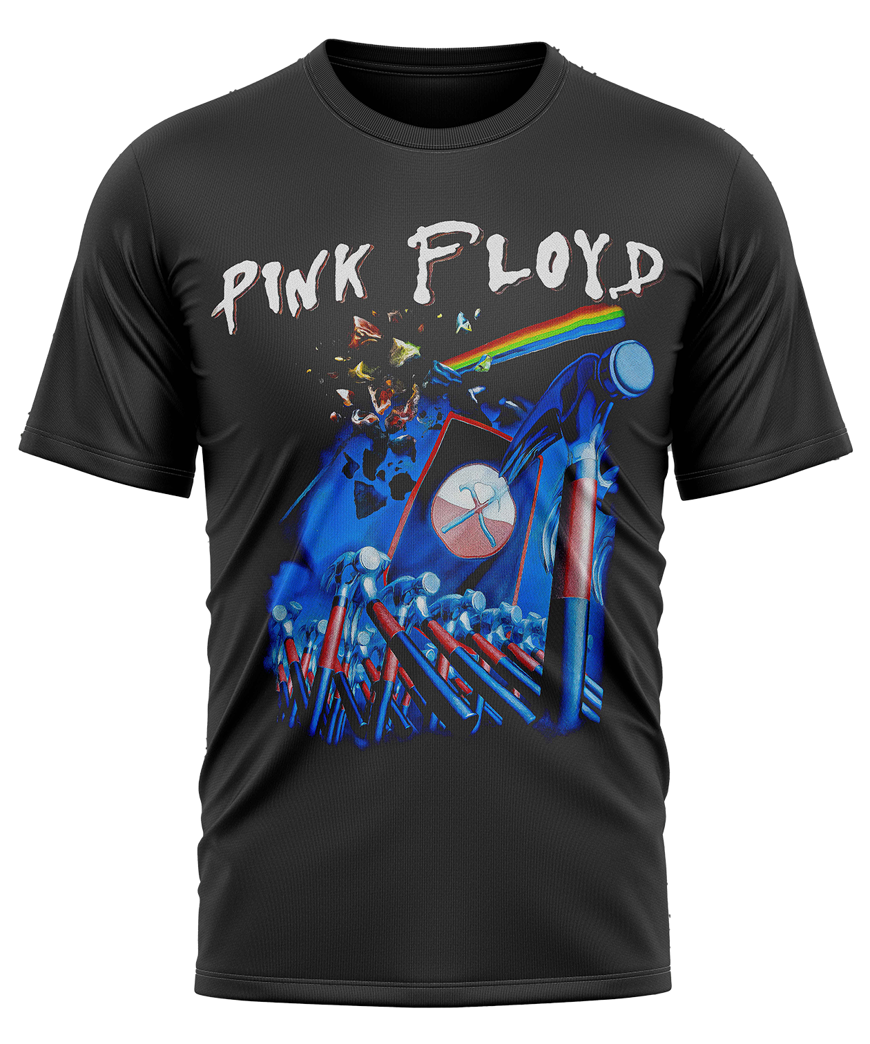 POLO MANGA CORTA HOMBRE NEGRO CLUBDESIGN PINK FLOYD - 1