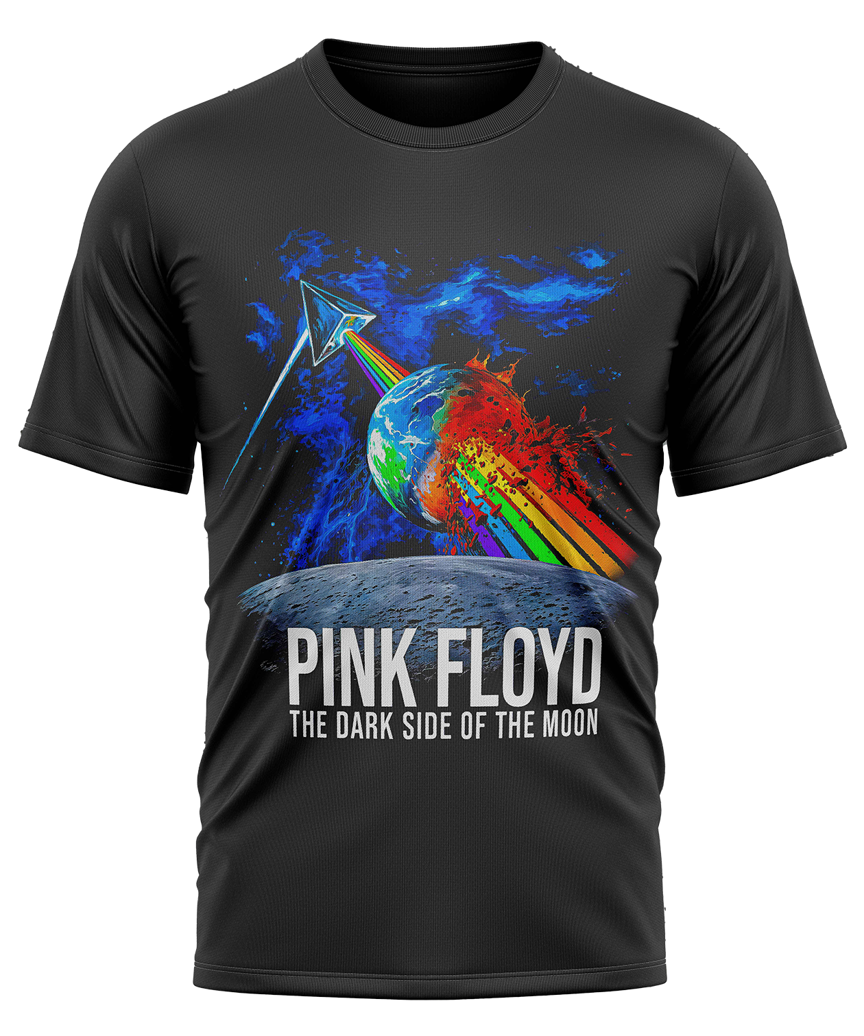 POLO MANGA CORTA HOMBRE NEGRO CLUBDESIGN PINK FLOYD - 1