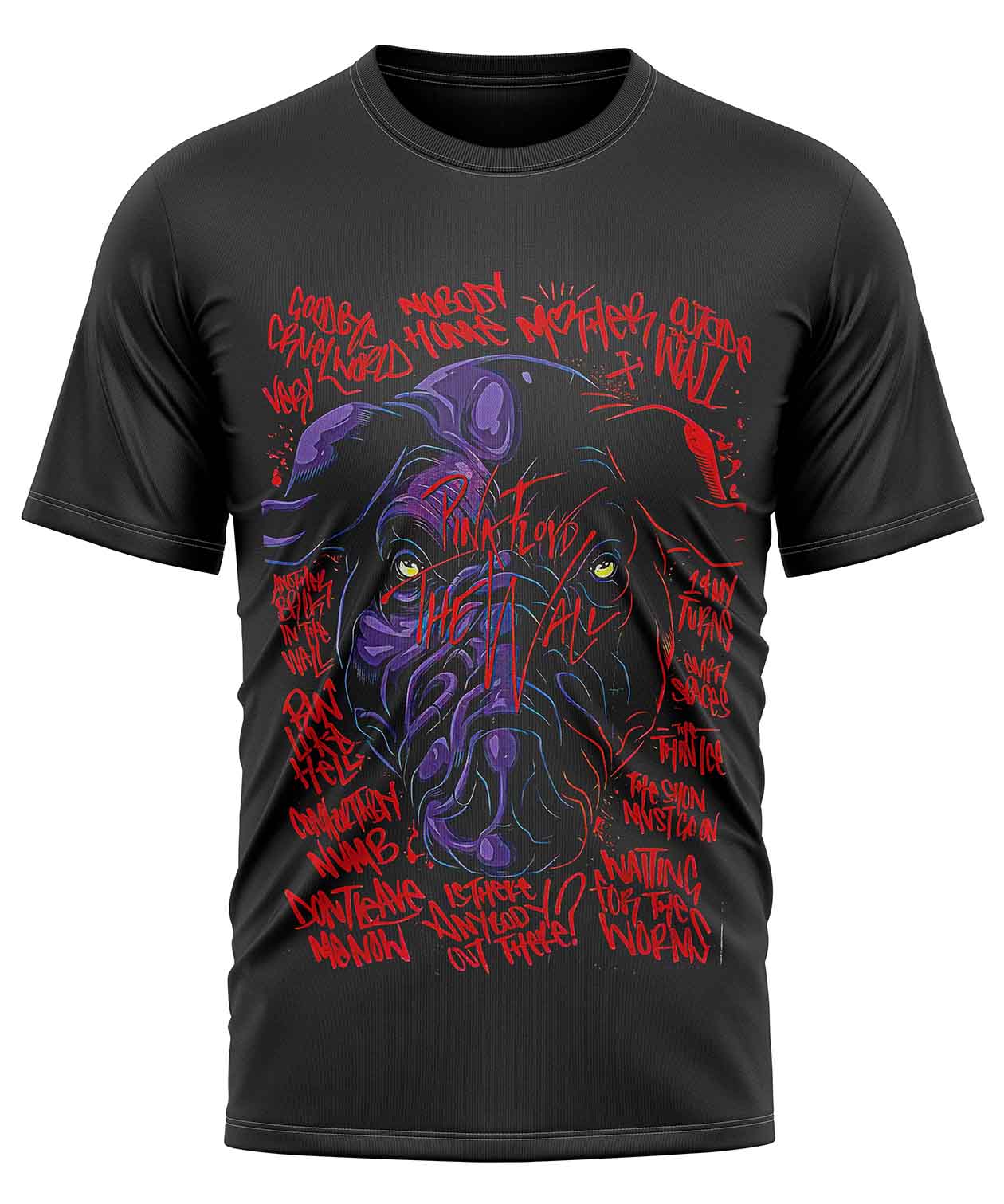 POLO MANGA CORTA HOMBRE NEGRO CLUBDESIGN PINK FLOYD - 1