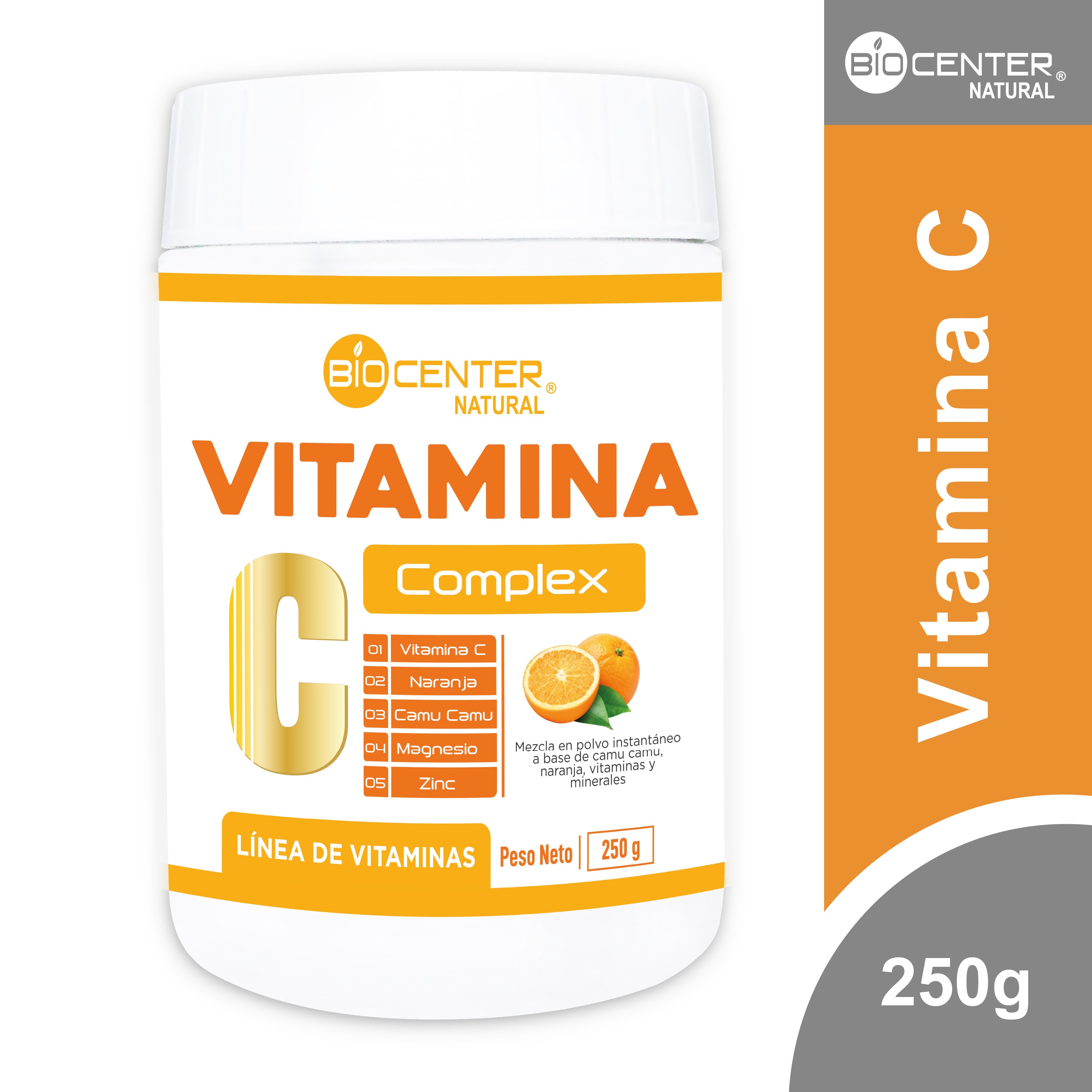 VITAMINA C COMPLEX X 250G - BIOCENTER NATURAL - 1