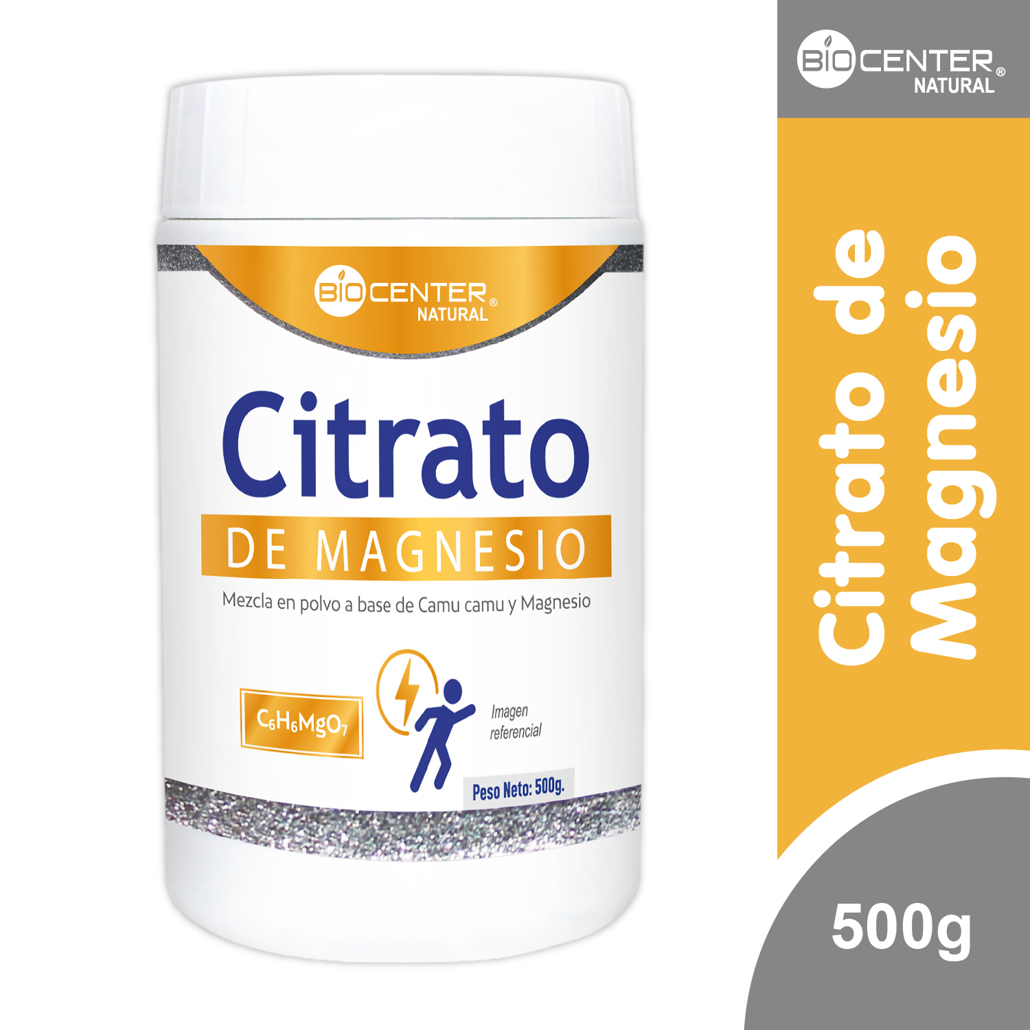 CITRATO DE MAGNESIO X 500 G - BIOCENTER NATURAL - 1