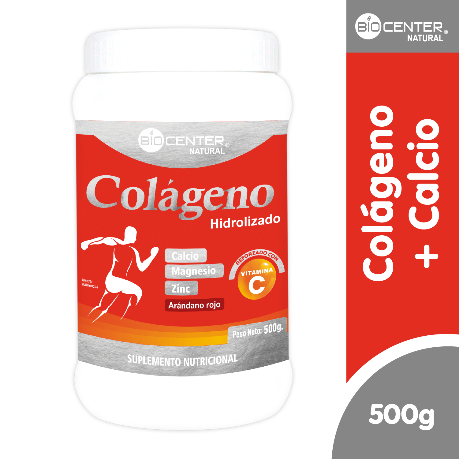 COLÁGENO + CALCIO HOMBRE X 500 G - BIOCENTER NATURAL - 1