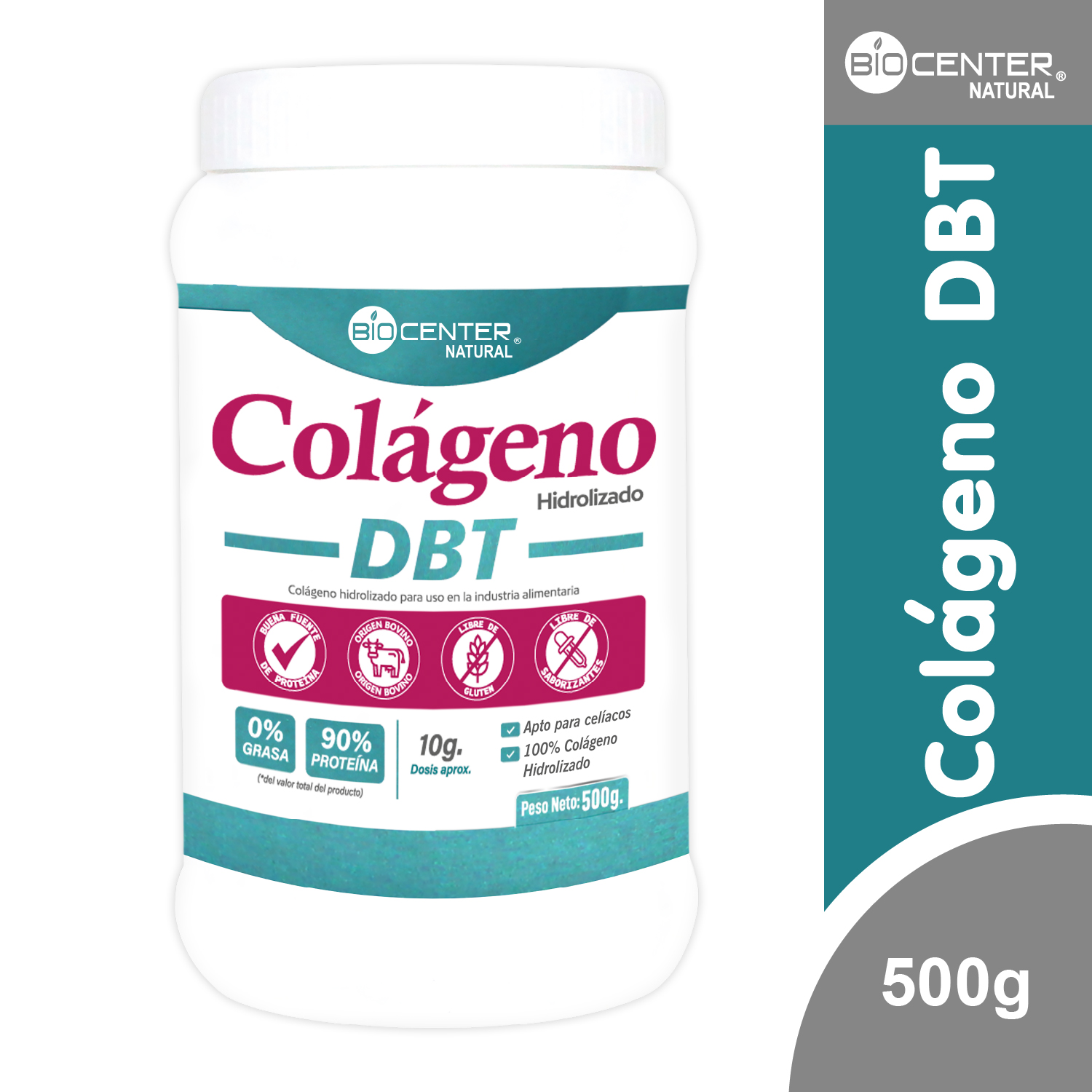 COLÁGENO DBT SIN GLUTEN X 500 G - BIOCENTER NATURAL - 1