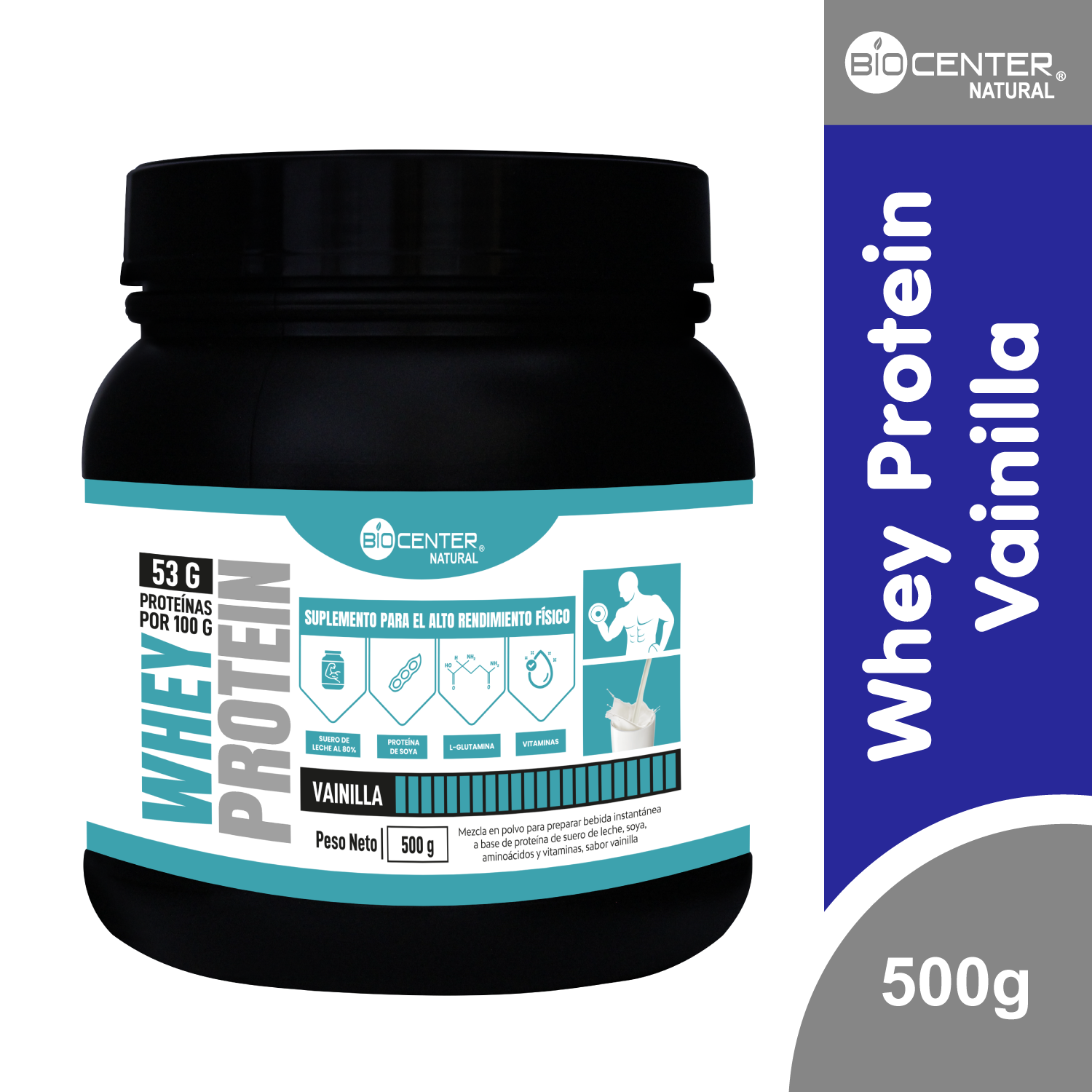 WHEY PROTEIN VAINILLA X 500G - 1