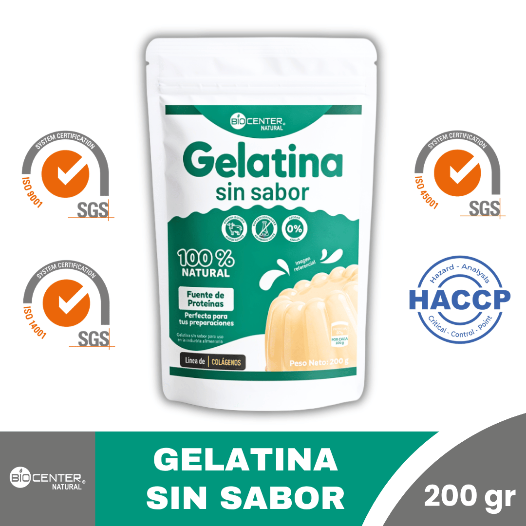 GELATINA SIN SABOR X 200G - BIOCENTER NATURAL - 1