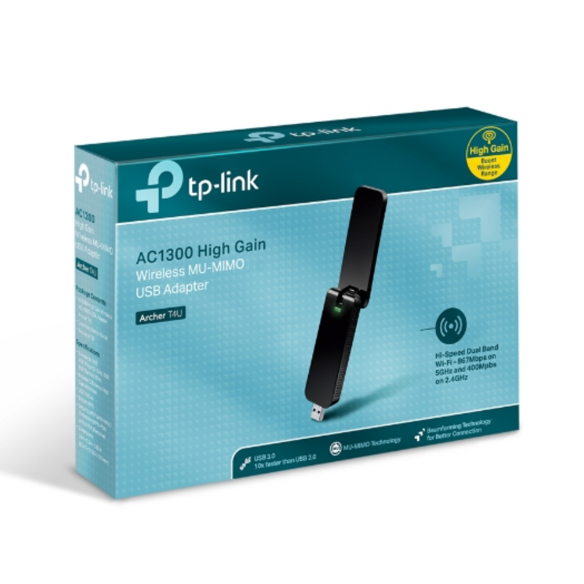 ADAPTADOR USB WI-FI TP-LINK ARCHER T4U DUAL BAND AC1300 WIRELESS - 2