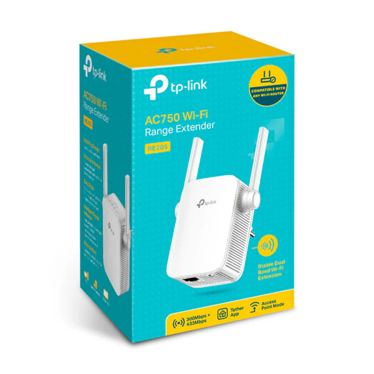 TP-LINK RE205 – EXTENSOR DE COBERTURA WI-FI AC750 DUAL BANDA (2.4/5 GHZ) - 2