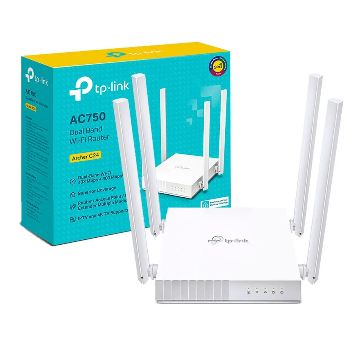 TP-LINK - ROUTER ARCHER C24 WIRELESS DOBLE BANDA AC750 - 1