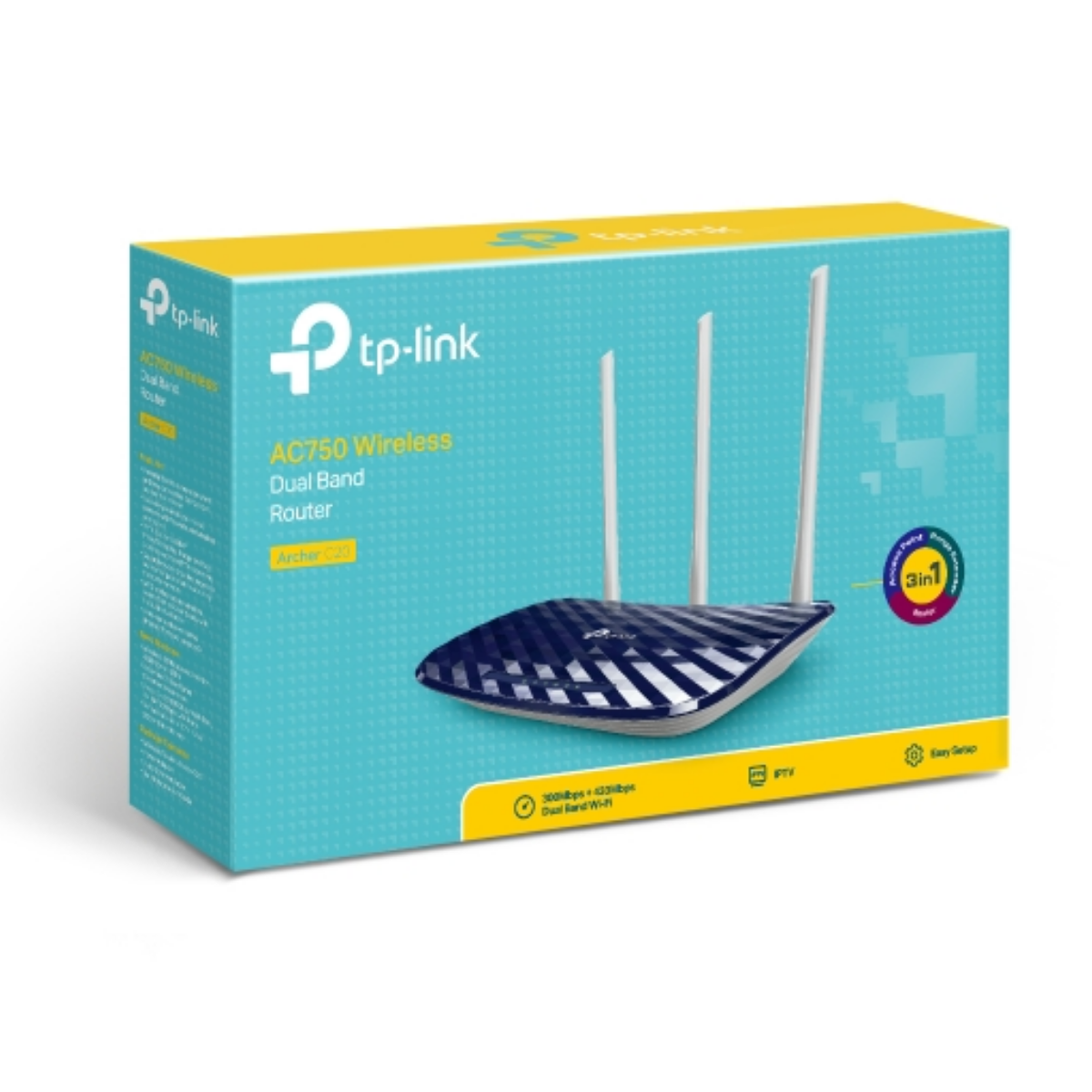 ROUTER TP-LINK AC750 DOBLE BANDA ARCHER C20 - 1