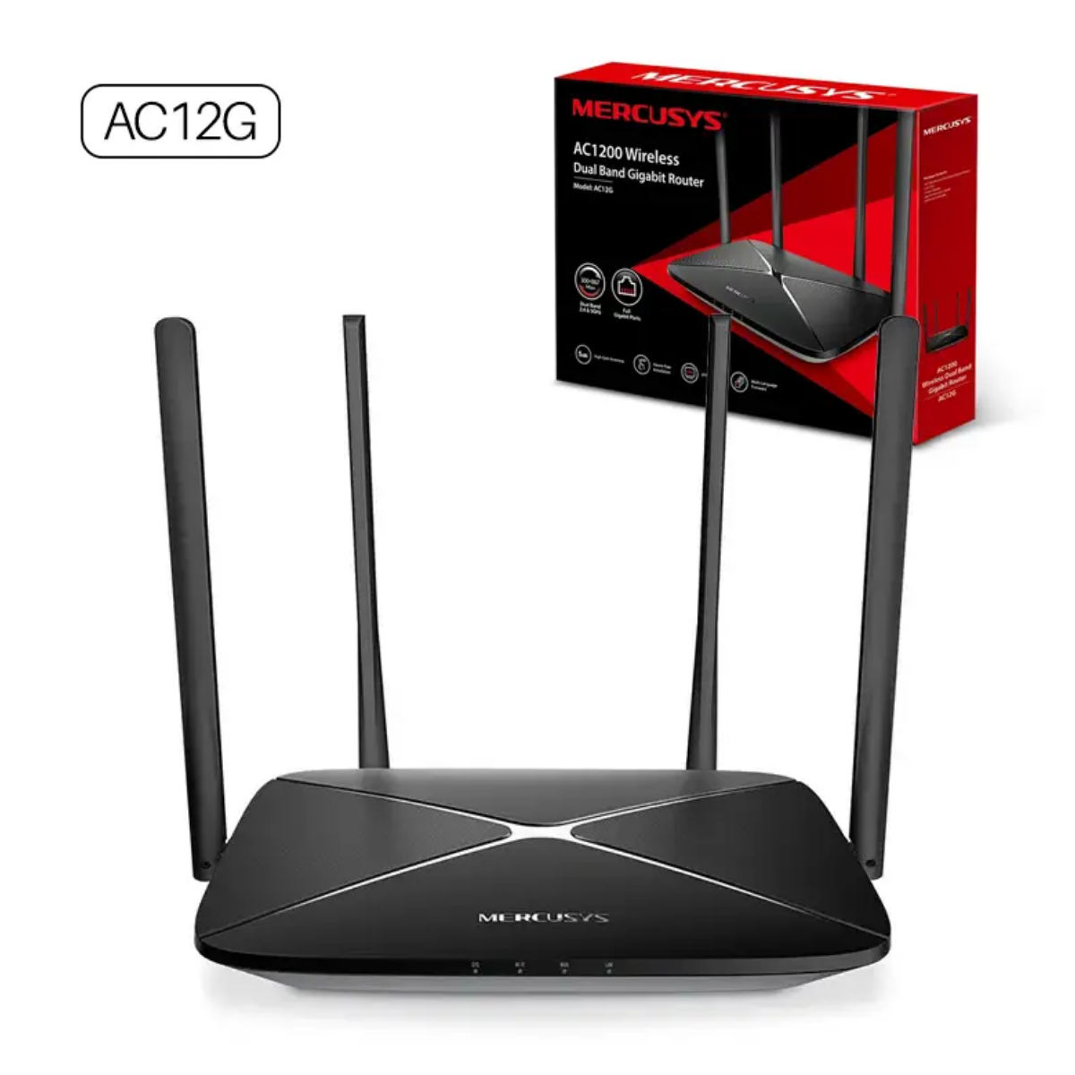 ROUTER MERCUSYS AC12G – ROUTER WIFI DOBLE BANDA GIGABIT AC1200 - 2