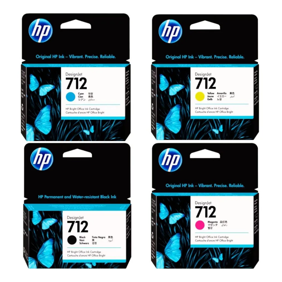 KIT HP 712 NEGRO CIAN MAGENTA AMARILLO - 2