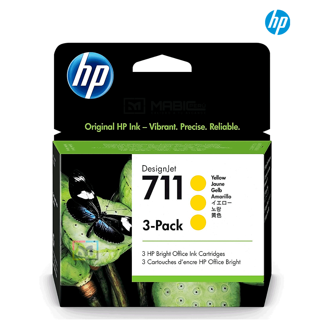 TINTA HP 711 AMARILLO 3 PACK CZ136A - 1