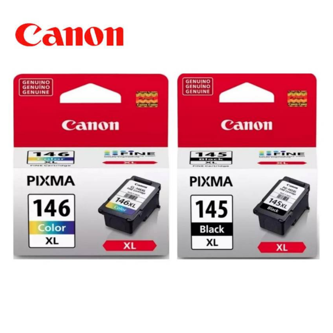 CARTUCHOS DE TINTA CANON 145XL - 146XL NEGRO Y COLOR - 1