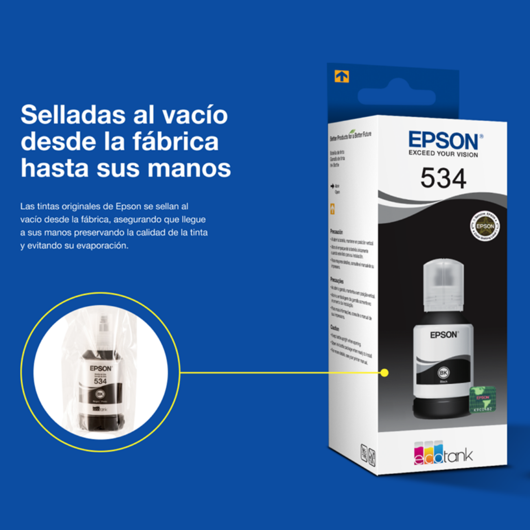 TINTA EPSON 534 NEGRO T534120 - 120ML - 2