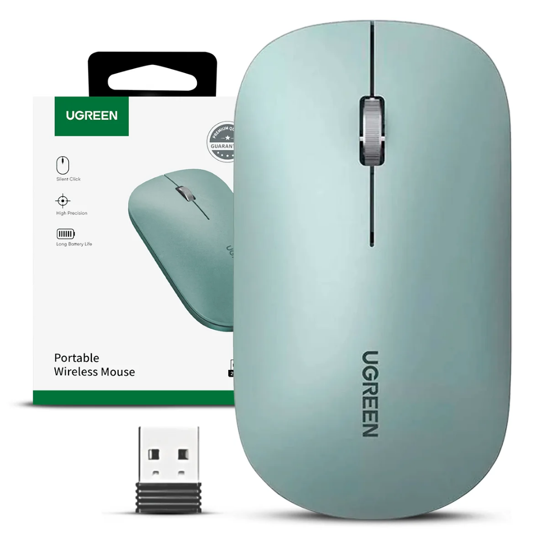 MOUSE INALÁMBRICO MU001 – 4000 DPI VERDE - 1