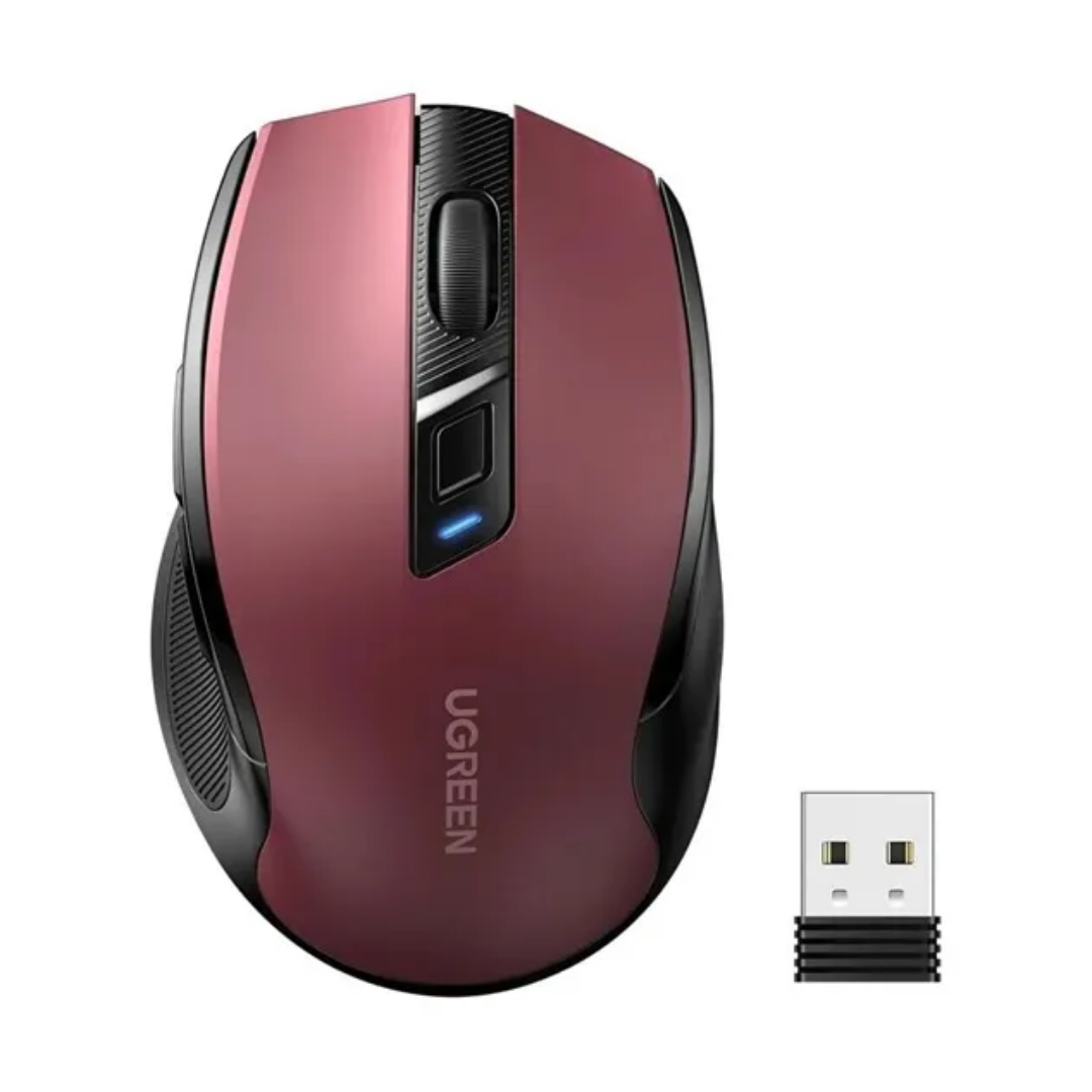 MOUSE ERGONÓMICO MU006 – INALÁMBRICO 2.4 GHZ ROJO - 1