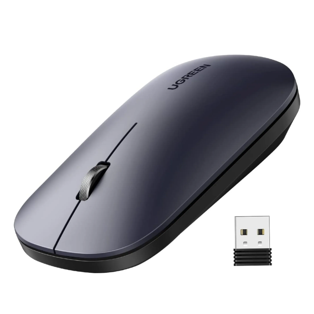 MOUSE INALAMBRICO UGREEN SILENT 2.4GHZ 4000 DPI 90372 NEGRO - 1