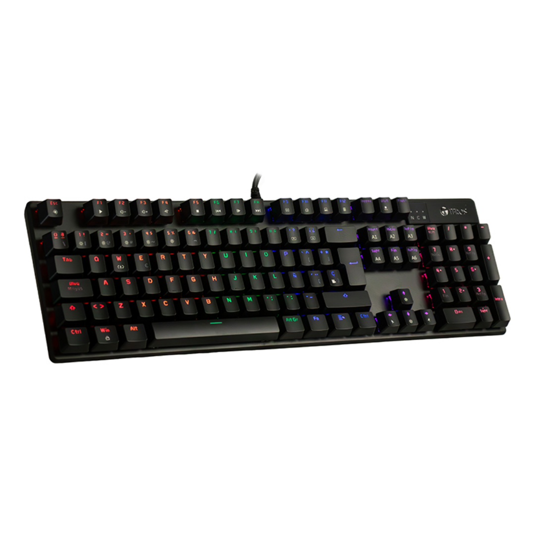 TECLADO MECÁNICO TEROS TE-4068G  RETROILUMINACIÓN RAINBOW - 1