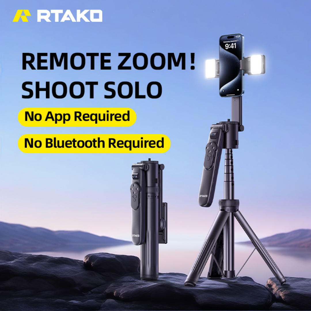TRIPODE SELFIE STICK CON SEGUIMIENTO FACIAL INTELIGENTE 360° RTAKO - 2