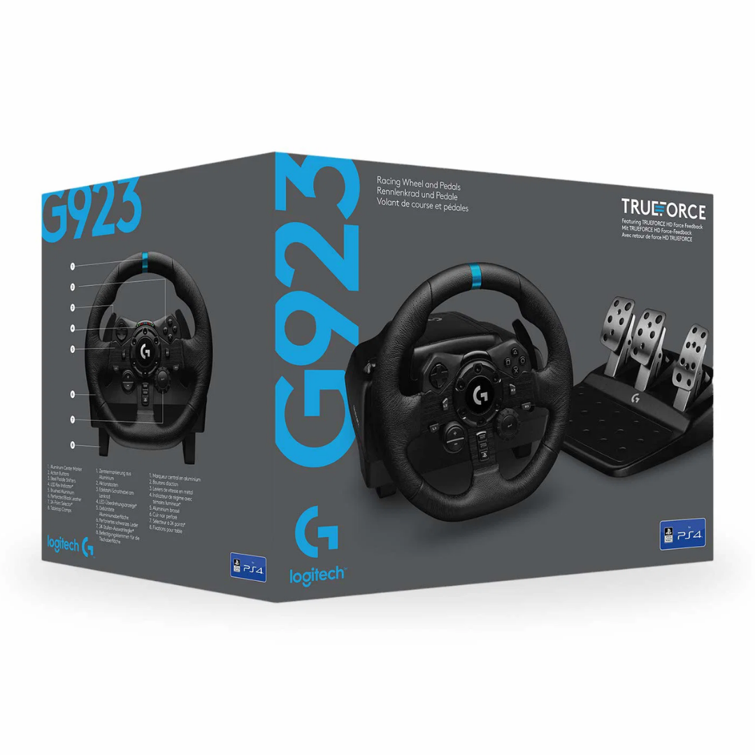 TIMON Y PEDALES DE CARRERAS LOGITECH TRUEFORCE G923 GAMER 941-000157 / NEGRO / NEGRO - 3